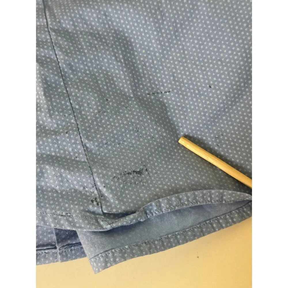 Banana Republic Men Button Down Bundle Small Non Iron Slim Fit Short Sleeve Blue